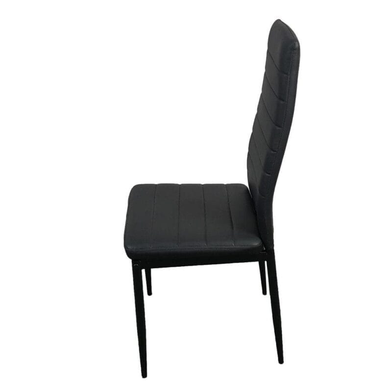 Zimtown Set of 4 Dining Side Chairs PU Leather Elegant Design Home Kitchen Furniture Black - Image 7