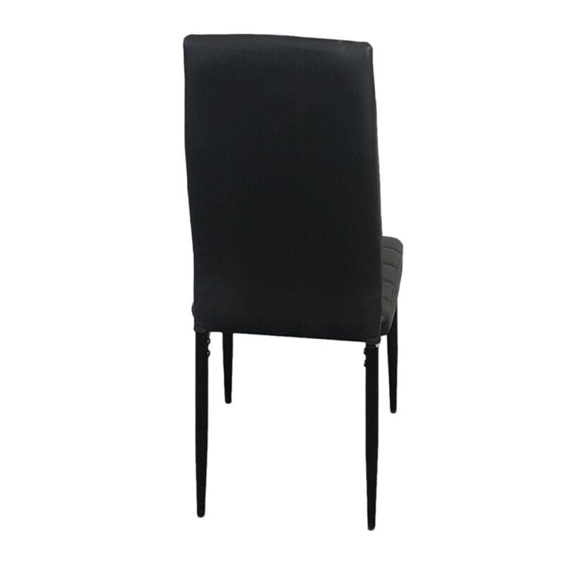 Zimtown Set of 4 Dining Side Chairs PU Leather Elegant Design Home Kitchen Furniture Black - Image 6