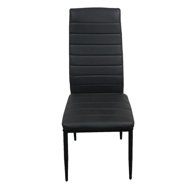 Zimtown Set of 4 Dining Side Chairs PU Leather Elegant Design Home Kitchen Furniture Black - Image 10