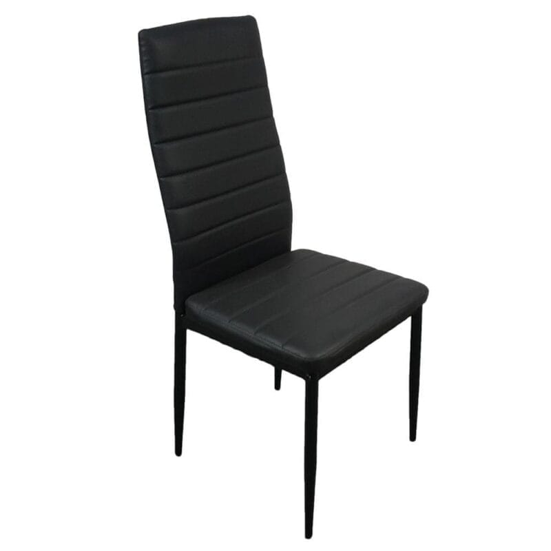 Zimtown Set of 4 Dining Side Chairs PU Leather Elegant Design Home Kitchen Furniture Black - Image 9