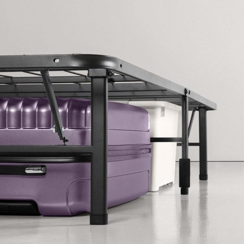 Zinus 14  Black Metal SmartBaseA Tool-Free Assembly Mattress Foundation, Queen - Image 8