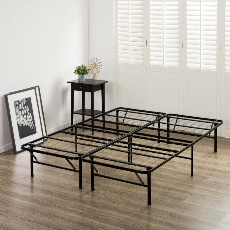 Zinus 14  Black Metal SmartBaseA Tool-Free Assembly Mattress Foundation, Queen - Image 2