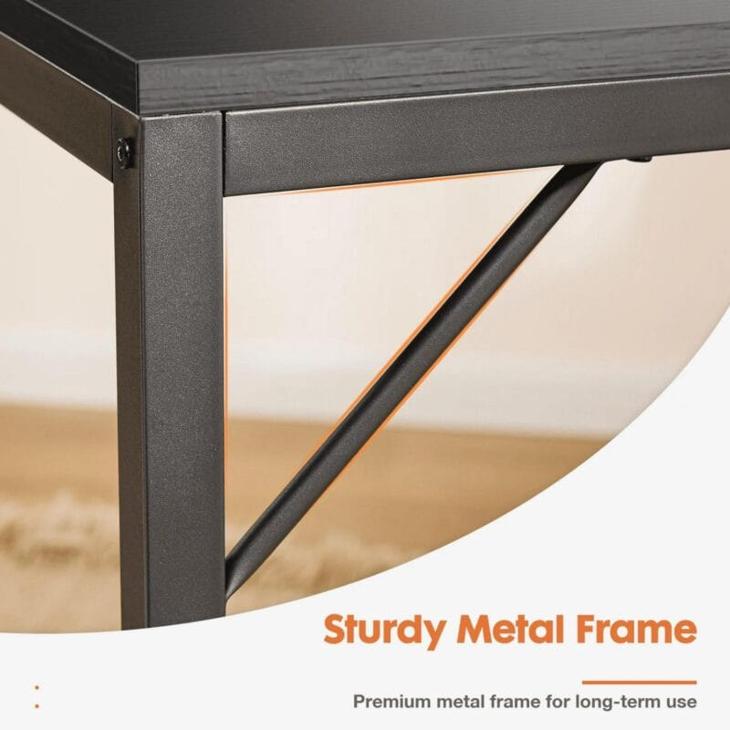 edx Computer Desk with Drawer 47 Inch PC Table Study Desk with 2-Tier Drawers Storage Shelf Headphone Hook, Modern Simple Style Laptop Desk for Bedroom, Gaming - Image 7