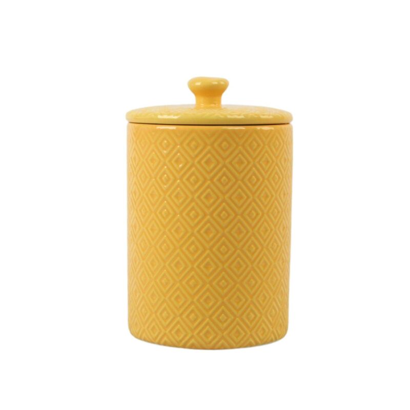 10 Strawberry Street Diamond 3 Piece Canister Set, Yellow - Image 4