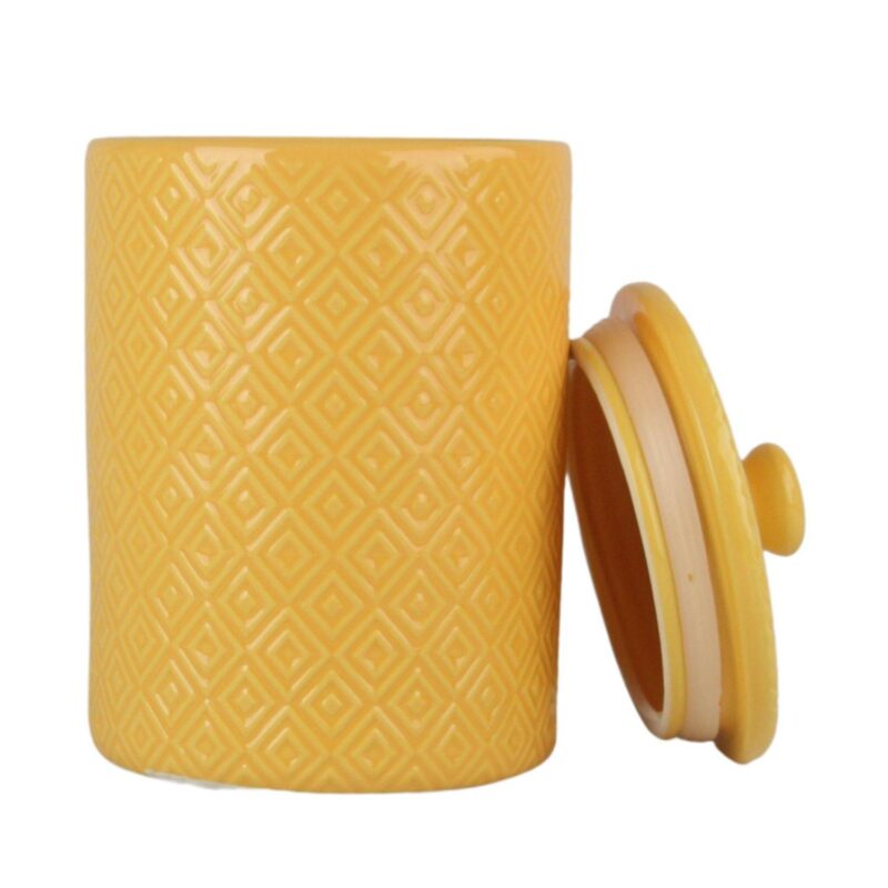 10 Strawberry Street Diamond 3 Piece Canister Set, Yellow - Image 3
