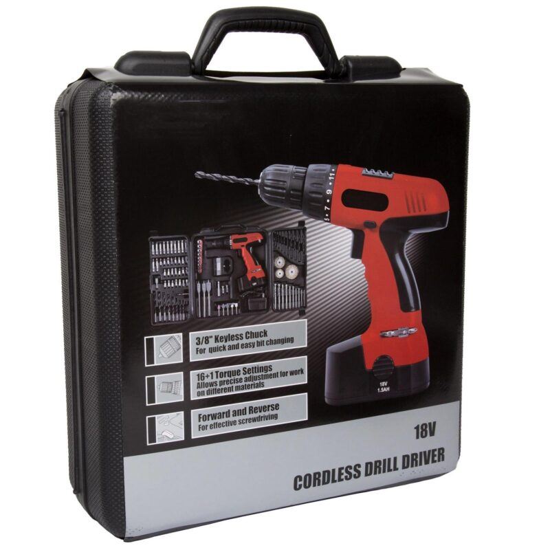 18V Cordless Drill Set - 89-Piece Tool Set with Drill Bits Sockets Driver Bits Rechargeable Battery and Tool Box by Stalwart - Image 11