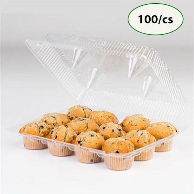 1 Dozen Cupcake Container (12 Compartment), 100 Count