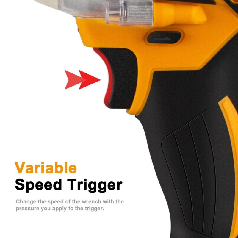 21V Cordless Impact Wrench 1/2 , 800Nm Brushless High Torque Impact Drill Driver Kit with LED Light - Image 3