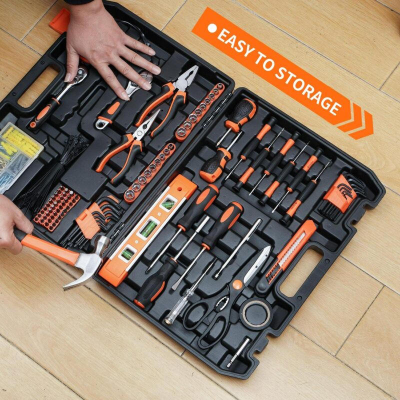 242-Piece Home Tool Kit, JELLAS General Household Hand Tool Set with Toolbox Storage Case for Apartment, Dorm and Home Repair - Image 8