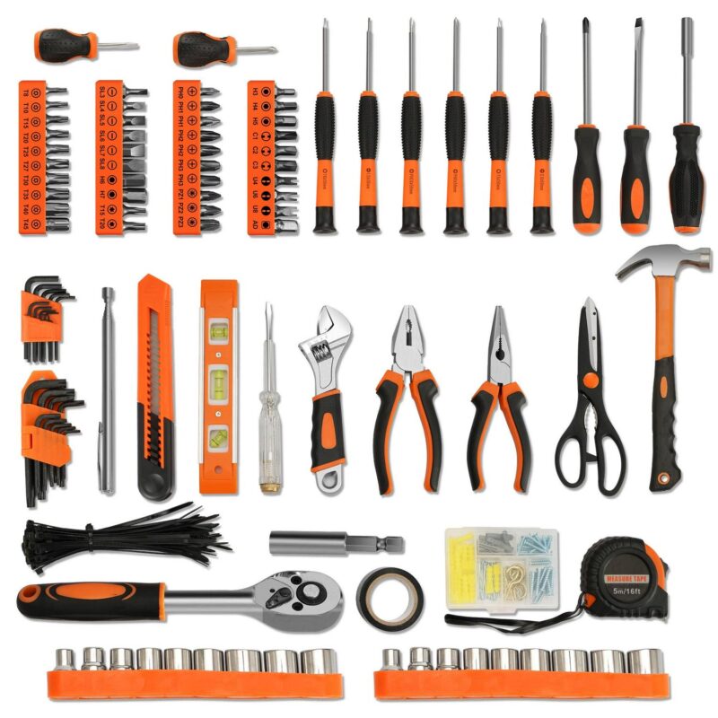 242-Piece Home Tool Kit, JELLAS General Household Hand Tool Set with Toolbox Storage Case for Apartment, Dorm and Home Repair - Image 3