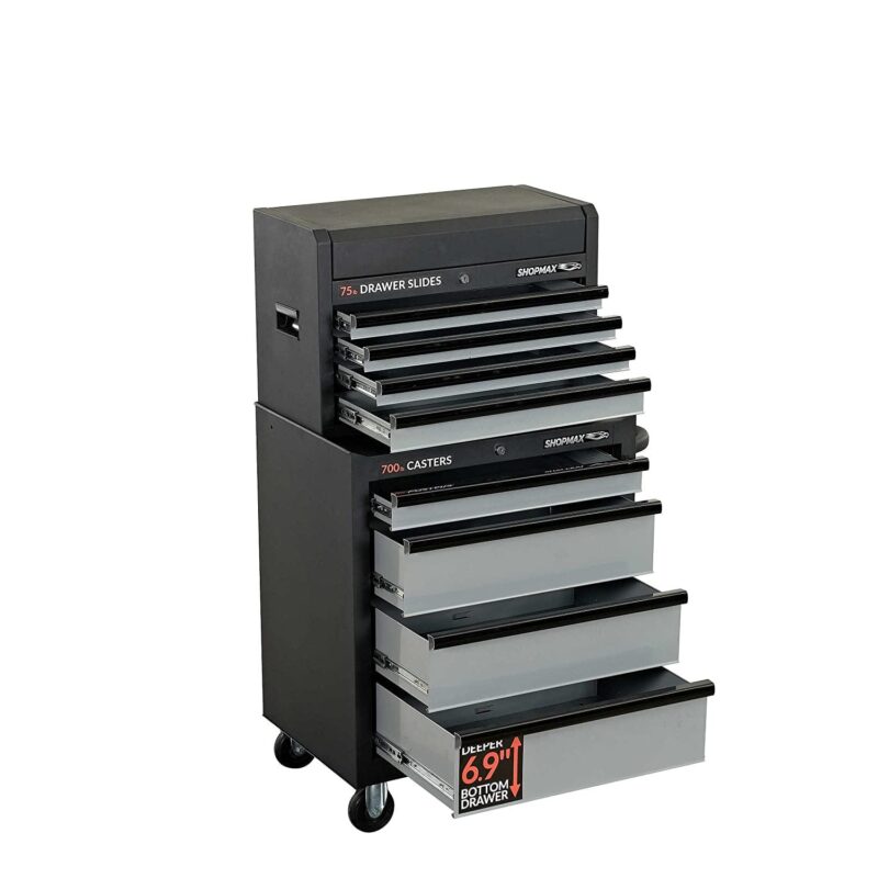 27 in. 8 Drawer Tool Chest and Rolling Cabinet Combo - Image 2