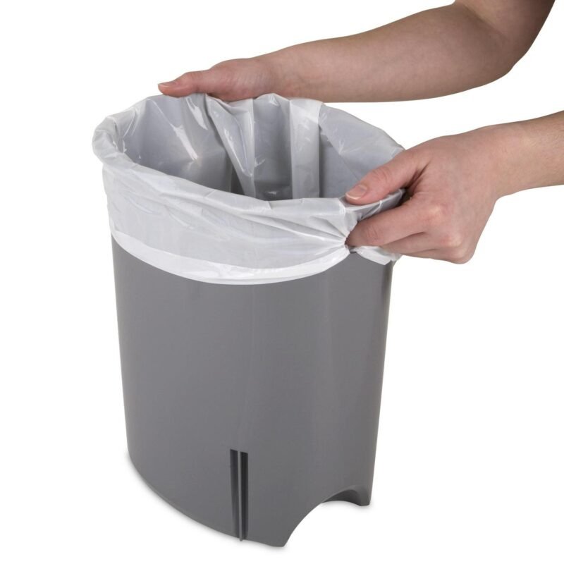 (2 pack) Sterilite 2.6 Gallon Ultraa c StepOn Trash Can, Plastic, Bathroom, Black Trash Can - Image 8