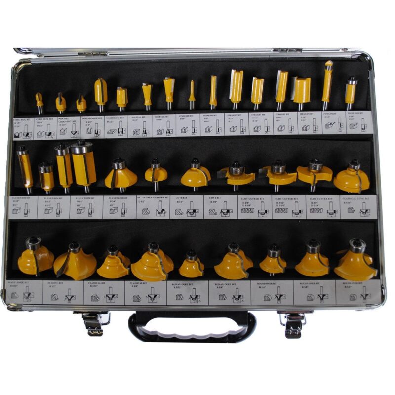 35 PIECE CARBIDE ROUTER BIT TOOLS SET W/ CASE - 1/2 INCH SHANKS - Image 10