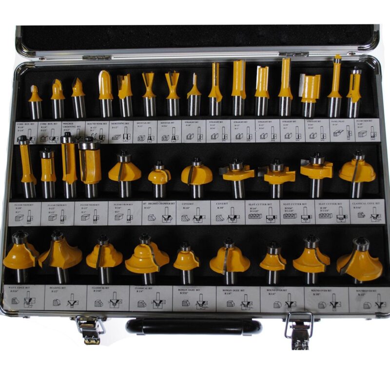 35 PIECE CARBIDE ROUTER BIT TOOLS SET W/ CASE - 1/2 INCH SHANKS - Image 6
