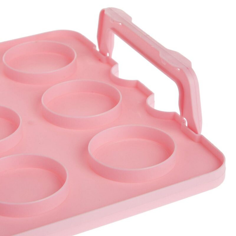 3 Tier Cupcake Carrier with Lid and Handle, Holds 36 Cupcakes (Pink, 13.5 x 10.25 x 10.75 In) - Image 6