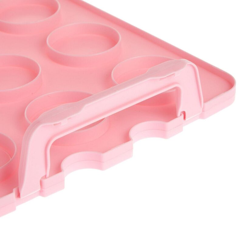 3 Tier Cupcake Carrier with Lid and Handle, Holds 36 Cupcakes (Pink, 13.5 x 10.25 x 10.75 In) - Image 7