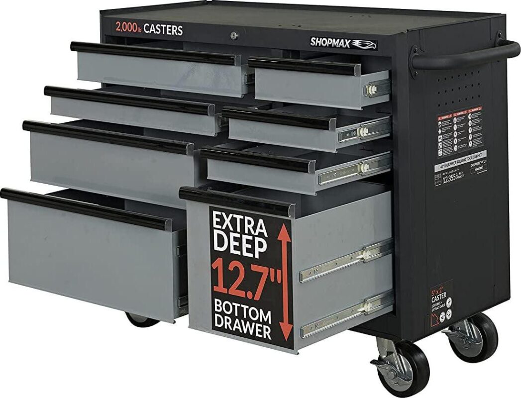 41 in. W 8-Drawer Rolling Tool Cabinet - Image 2