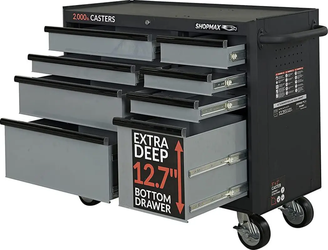 41 in. W 8-Drawer Rolling Tool Cabinet - Image 2