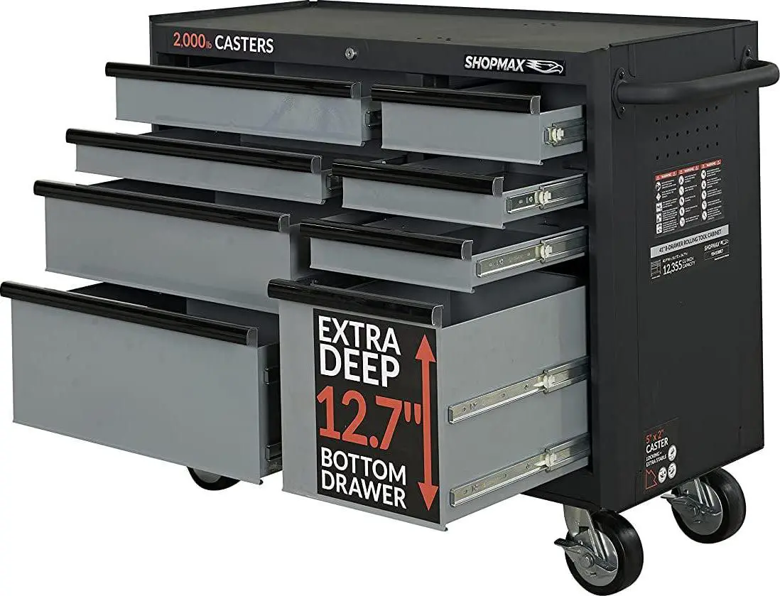 41 in. W 8-Drawer Rolling Tool Cabinet 2 41 in. W 8-Drawer Rolling Tool Cabinet - Image 2