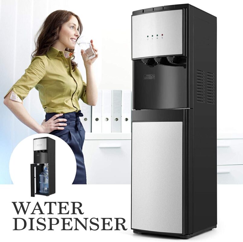 5 Gallon Bottom Loading Hot Cold Normal Water Dispenser (Silver, Black) - Image 7
