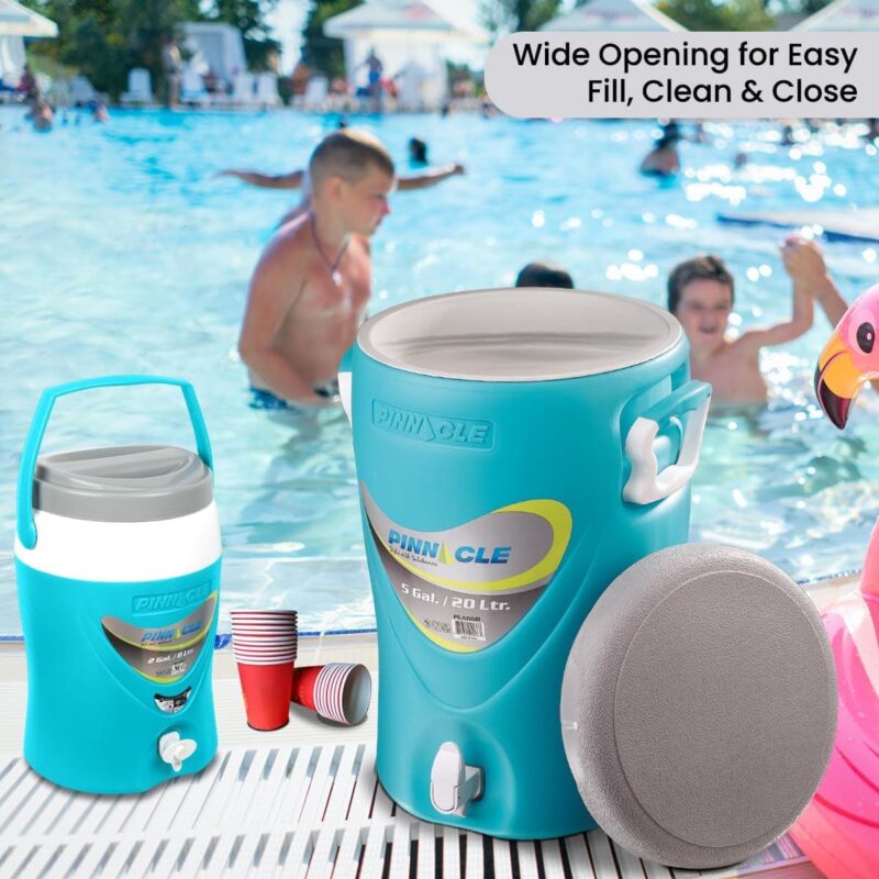 5-Gallon Water Jug and 2-Gallon Gallon Water Bottle Set a Insulated Beverage Cooler Dispenser with Pull Tap Spout a Leakproof and Portable Sports Water Jug a Ideal for Camping, Outdoor, Party, Sports - Image 9