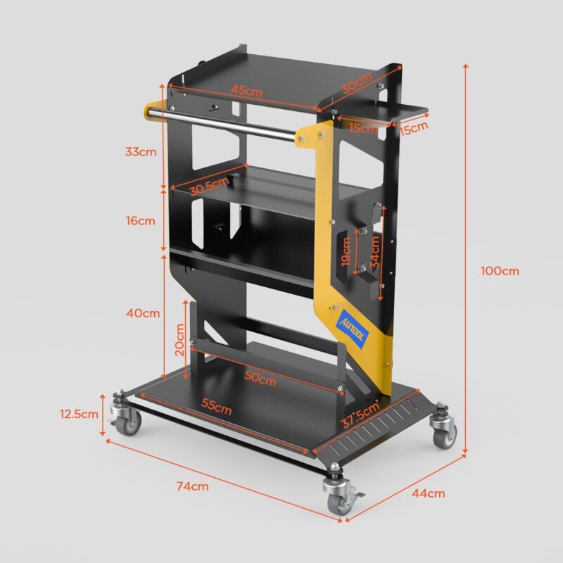 AUTOOL Automotive Service Tool Cart Car Repair Diagnostic Cart on Wheels Rolling Tool Cart Multi-Layer Storage with 4 360A Rotation Casters 660 lbs Capacity Service Utility Cart - Image 9