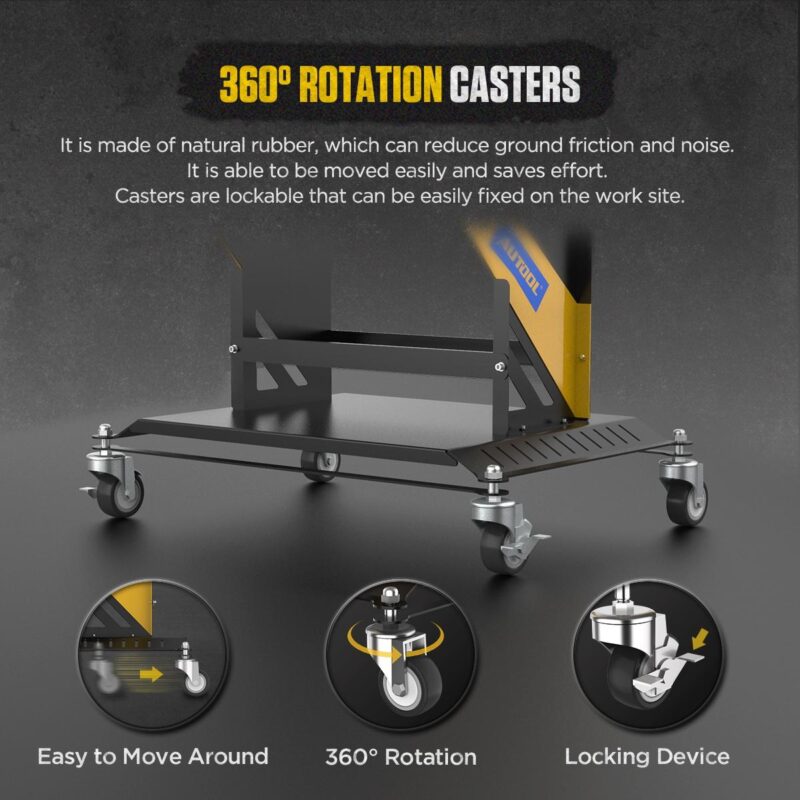AUTOOL Automotive Service Tool Cart Car Repair Diagnostic Cart on Wheels Rolling Tool Cart Multi-Layer Storage with 4 360A Rotation Casters 660 lbs Capacity Service Utility Cart - Image 7