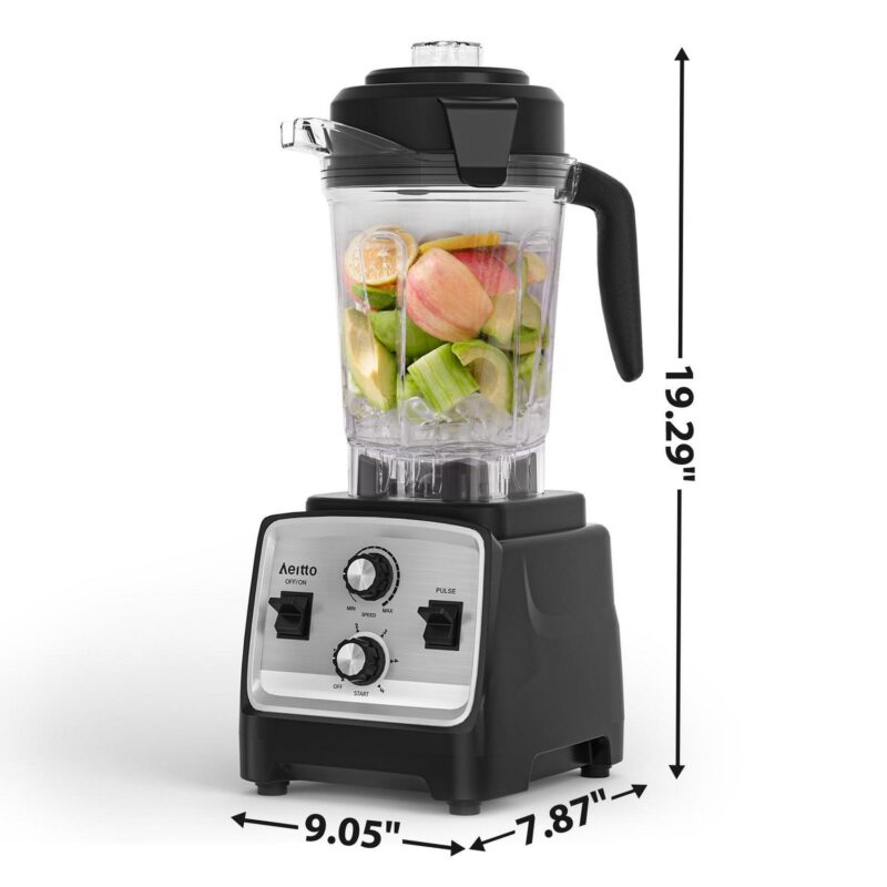 Aeitto Blender, Blenders for Kitchen with 1800W Motor, 85 Oz. Large Capacity, 2-in-1 Blender and Grinder Combo, BPA-Free Countertop Professional Blender for Smoothies, Ice Crush, Frozen Drinks, Silver - Image 7