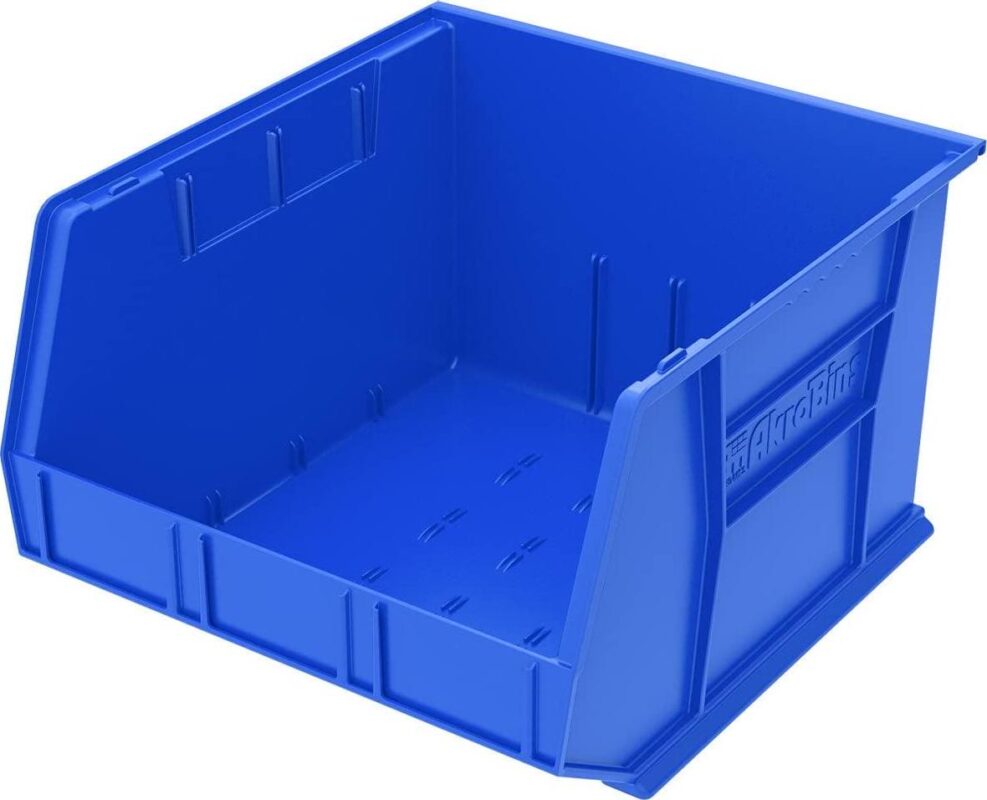 Akro-Mils Stackable Storage Bins, AkroBins 30270 Stacking Organizer, 18 x16 x11 , Blue, 3-Pack - Image 7