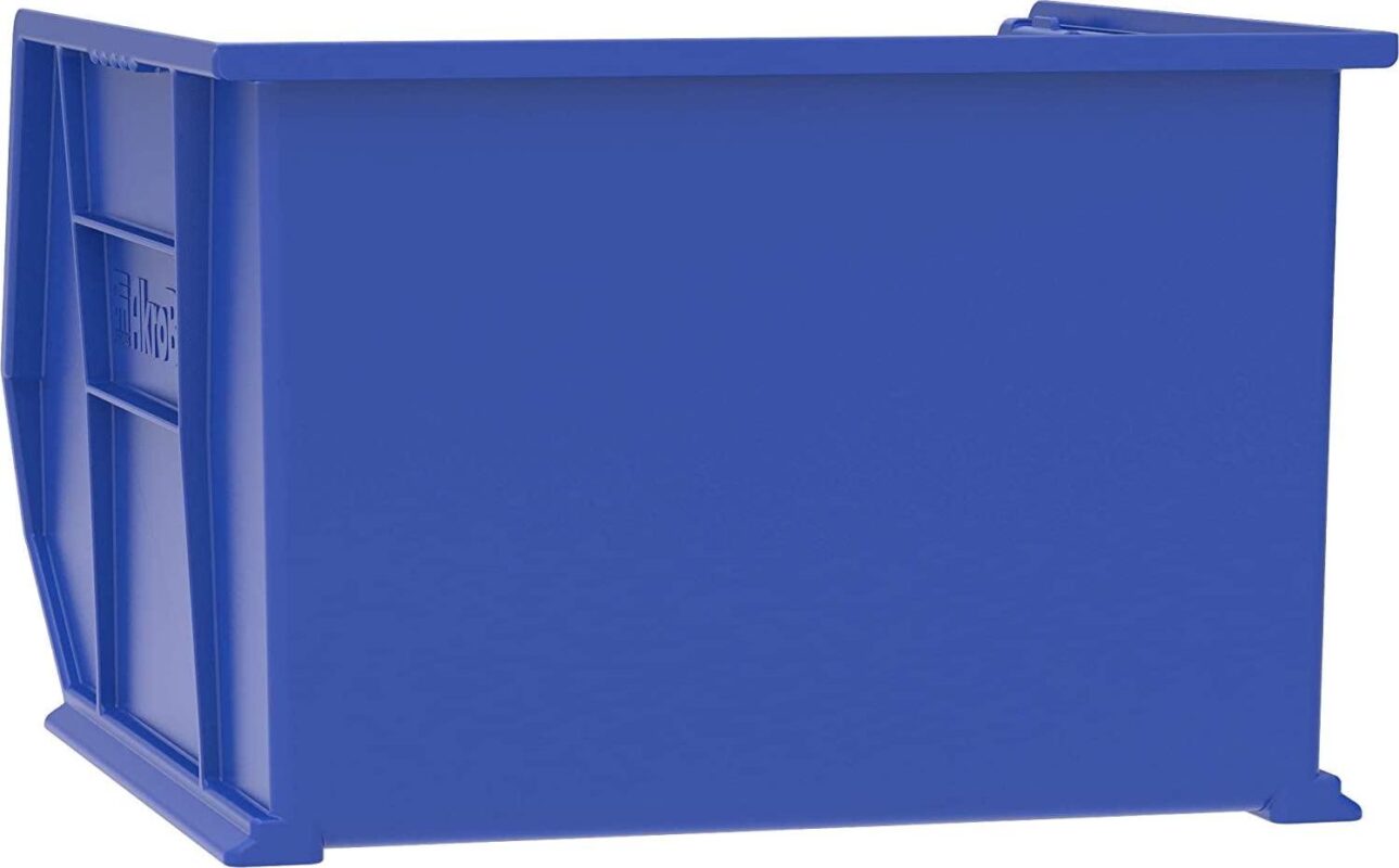 Akro-Mils Stackable Storage Bins, AkroBins 30270 Stacking Organizer, 18 x16 x11 , Blue, 3-Pack - Image 6