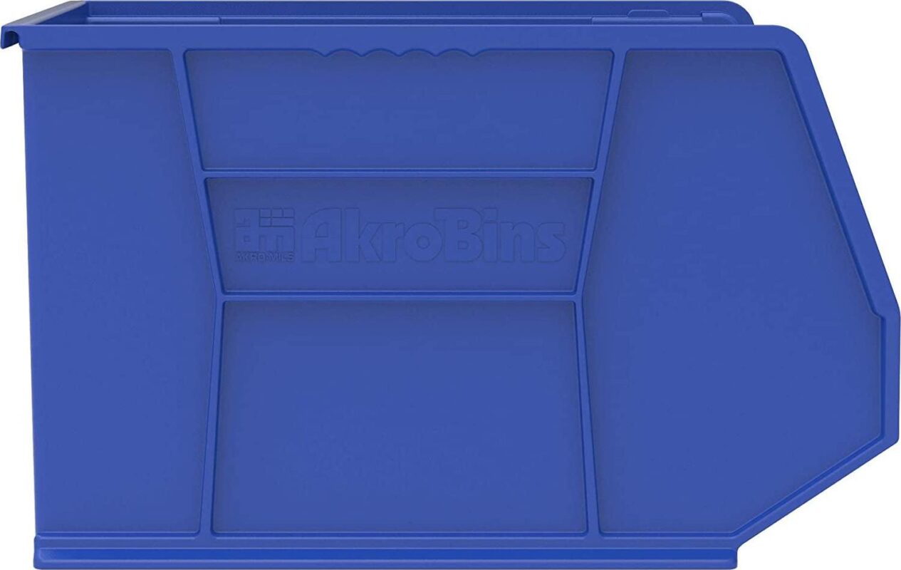 Akro-Mils Stackable Storage Bins, AkroBins 30270 Stacking Organizer, 18 x16 x11 , Blue, 3-Pack - Image 8