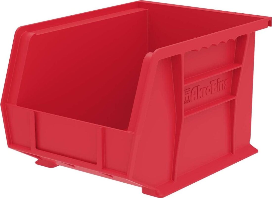 Akro-Mils Stackable Storage Bins, AkroBins 30239 Stacking Organizer, 11 x8 x7 , Red, 6-Pack - Image 4