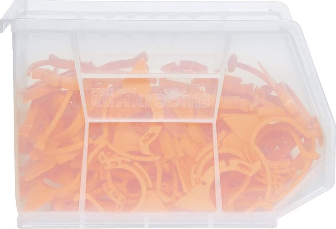 Akro-Mils Stackable Storage Bins, AkroBins 30239 Stacking Organizer, 11 x8 x7 , Red, 6-Pack - Image 8