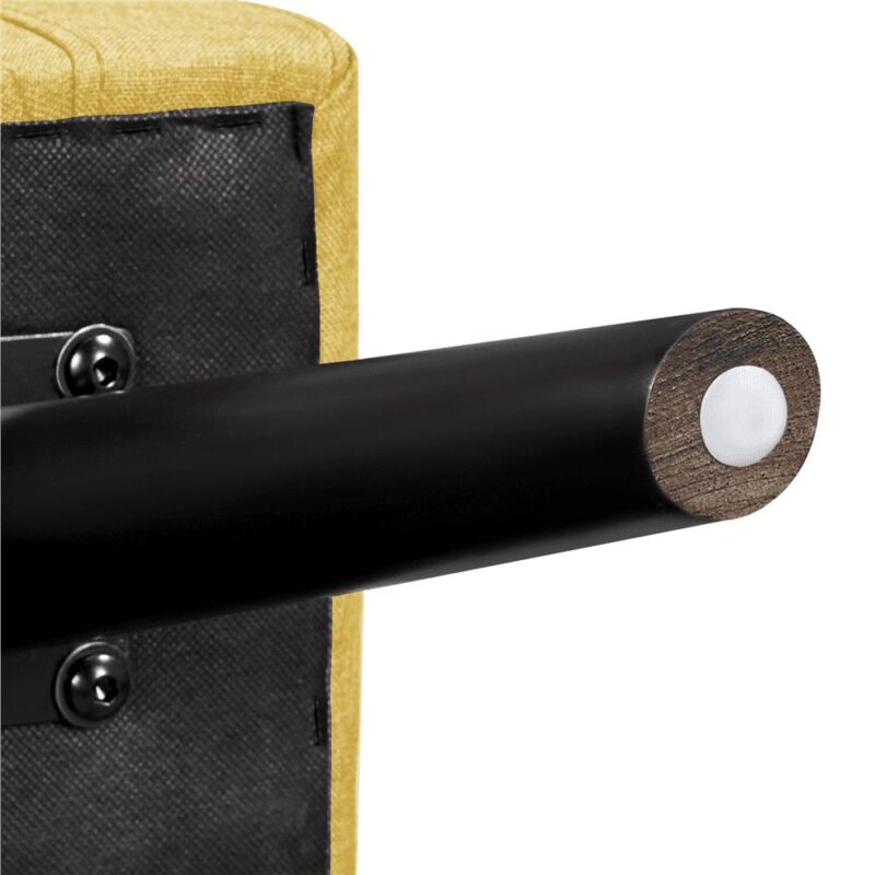 Alden Design Modern Tufted Accent Arm Chair with Rubber Wood Leg for Living Room, Yellow - Image 5