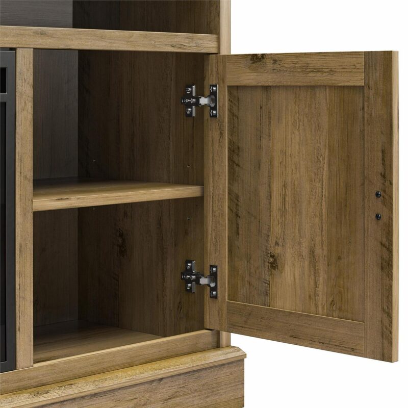 Ameriwood Home Ashton Lane Electric Fireplace TV Stand for TVs up to 65 , Rustic Oak - Image 19