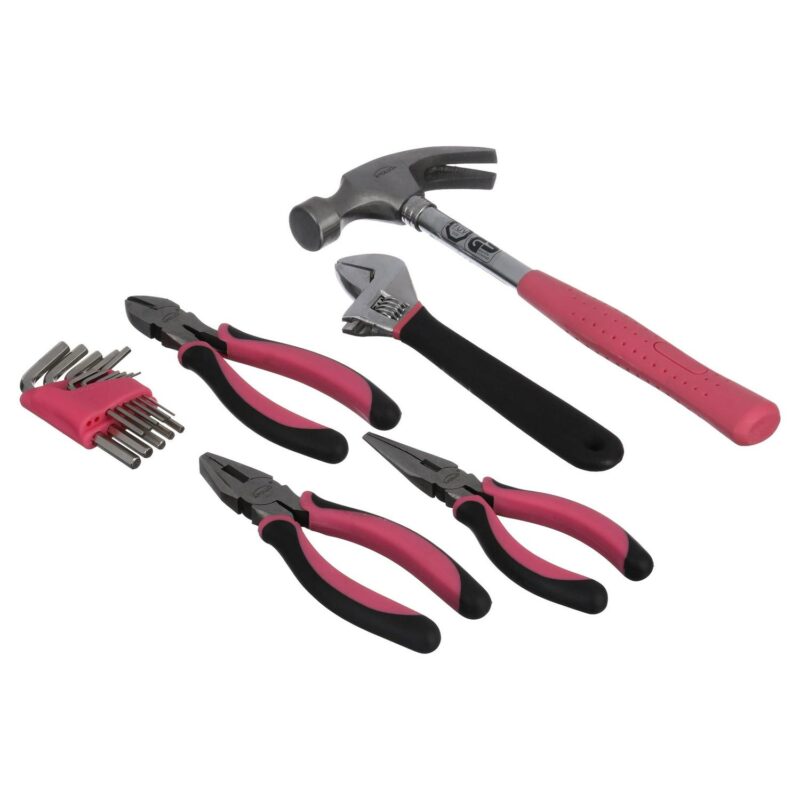 Apollo Tools 71-Piece Household Tool Kit, Pink - Image 6