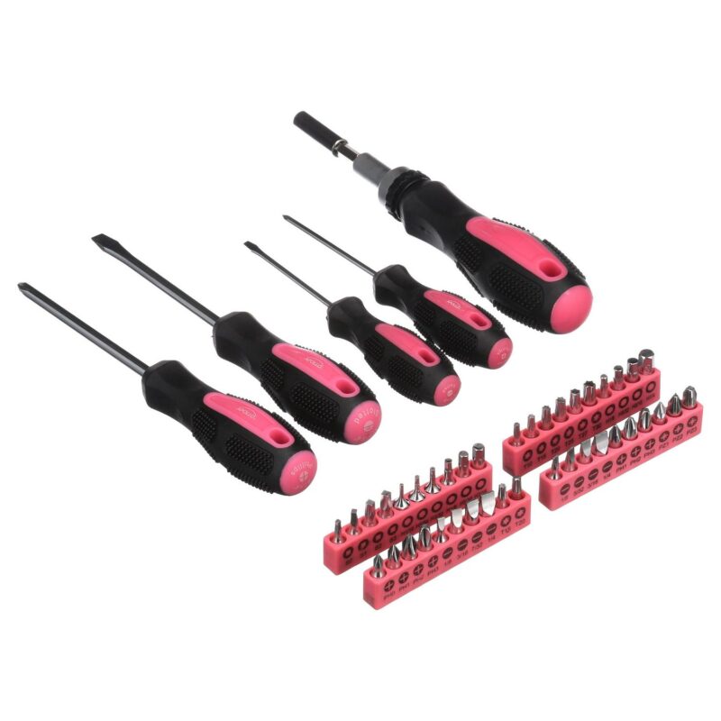 Apollo Tools 71-Piece Household Tool Kit, Pink - Image 8