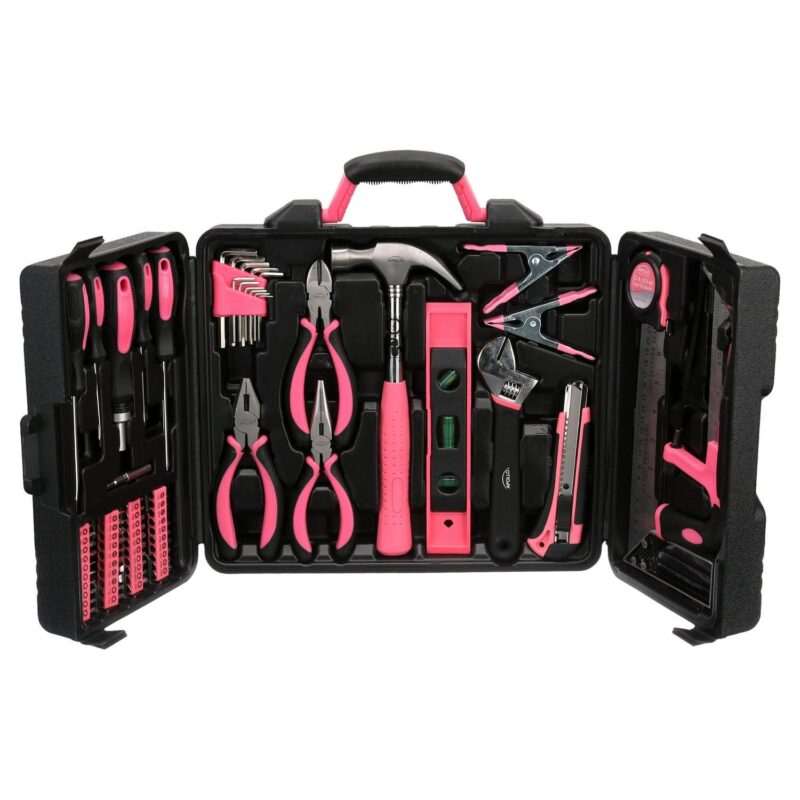 Apollo Tools 71-Piece Household Tool Kit, Pink - Image 4