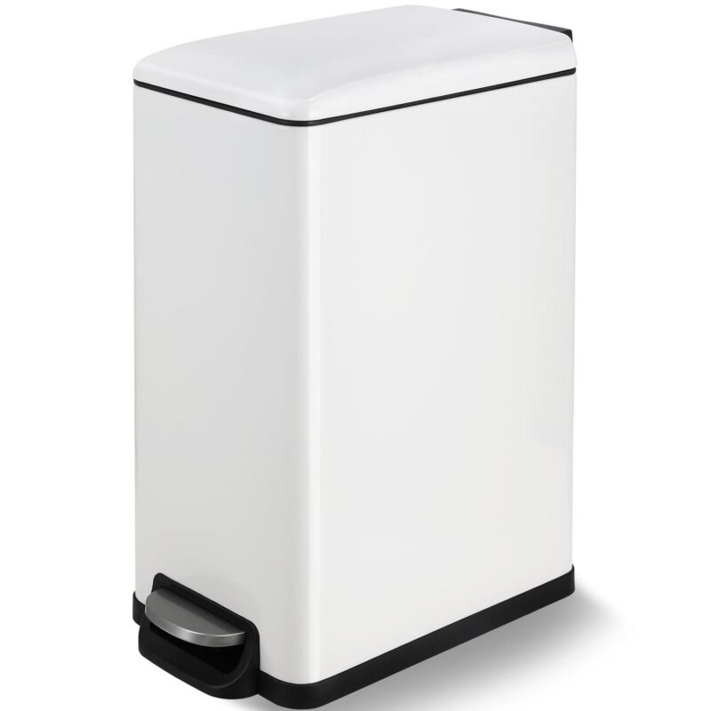 Arlopu 13.2 Gallon Rectangular Kitchen Step Trash Can with Soft-Close Lid, Stainless Steel Slim Trash Can with Foot Pedal - Image 6