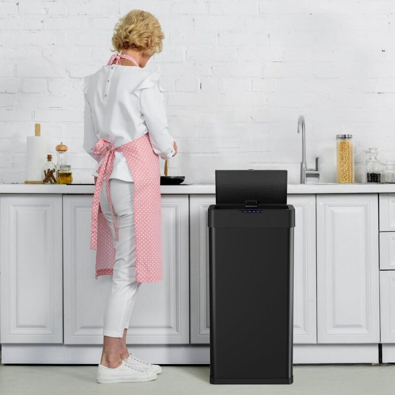 Arlopu 21.1 Gallon Automatic Garbage Can Motion Sensor Touchless Kitchen Trash Can with Soft-Close Lid, Stainless Steel - Image 9