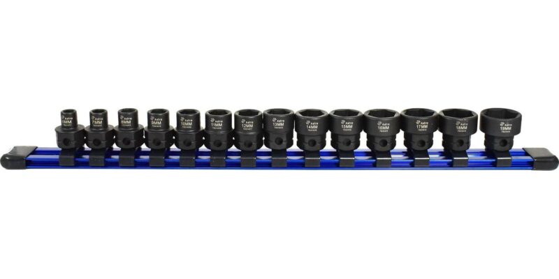Astro Pneumatic Tool 78314 14pc 3/8-Inch Drive Low Profile Nano Impact Sockets - Metric