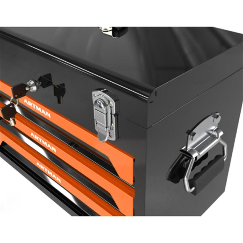 Aukfa 439-Piece Mechanics Tool Set, 3 Drawer Tool Organizer Metal Box w/ Tool Kit for Home, Auto Repair, Orange - Image 6