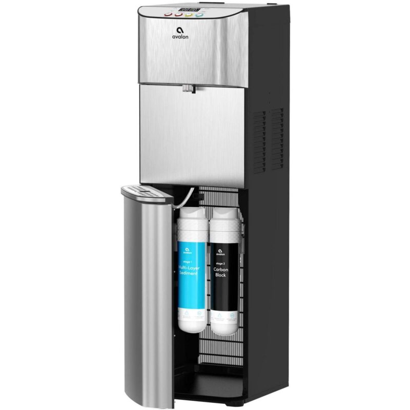 Avalon Electric Bottleless Water Cooler Water Dispenser - 3 Temperatures, Digital Clock with Temperature Control, Self Cleaning, Stainless Steel - Image 4
