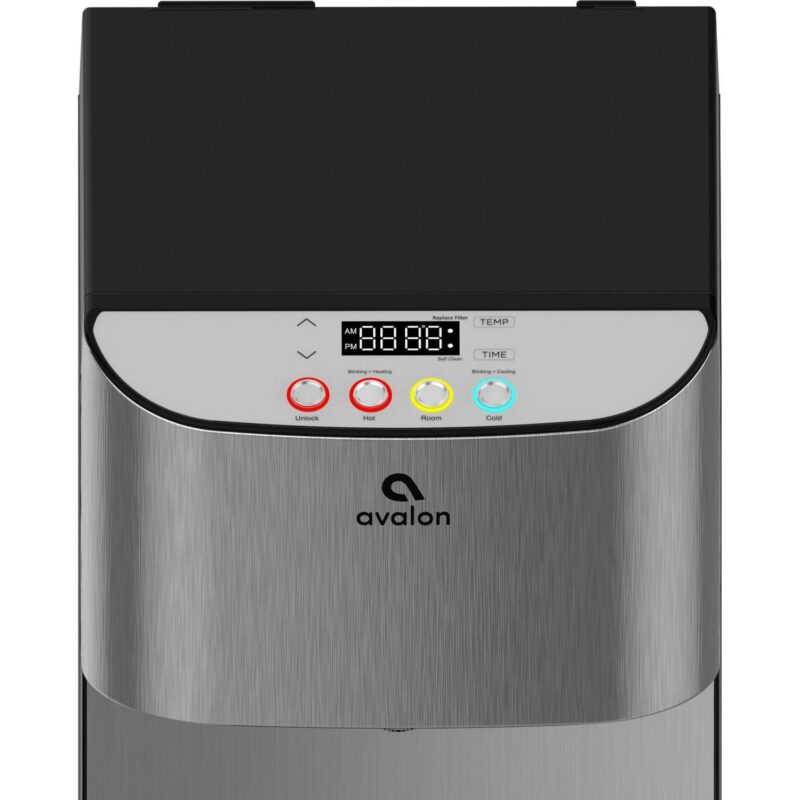 Avalon Electric Bottleless Water Cooler Water Dispenser - 3 Temperatures, Digital Clock with Temperature Control, Self Cleaning, Stainless Steel - Image 2