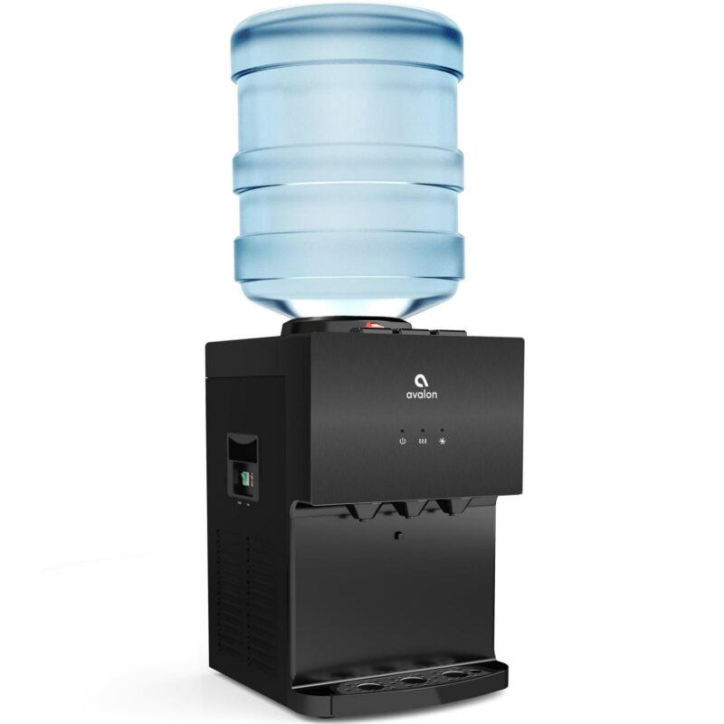Avalon Premium 3 Temperature Top Loading Countertop Water Dispenser, Black Stainless Steel - Image 2
