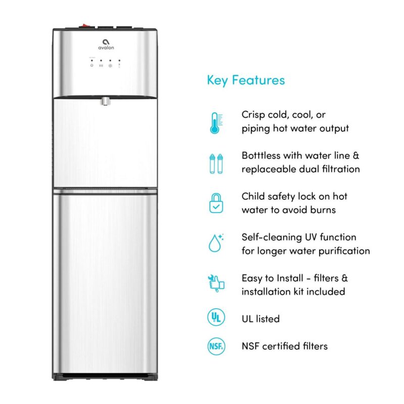Avalon Self Cleaning Bottleless Water Cooler Dispenser 3 Temperatures - Image 5