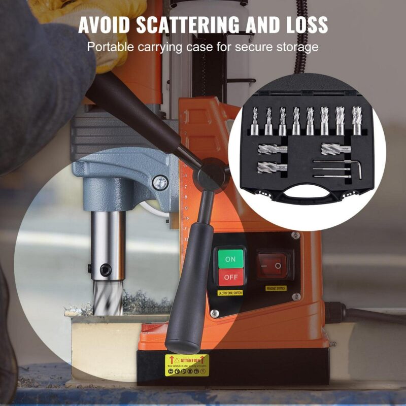 BENTISM Annular Cutter Set 13 Pcs, Weldon Shank Mag Drill Bits, Cutting Depth 1 , 7/16  to 1-1/16  Cutting Diameter, M2AL HSS Magnetic Drill Press Bits with 2 Pilot Pin and Hex Wrench - Image 5