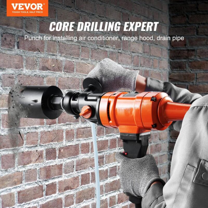 BENTISM Diamond Core Drill Machine Handheld Concrete Core Drill Rig 4in Bit 1500W - Image 2