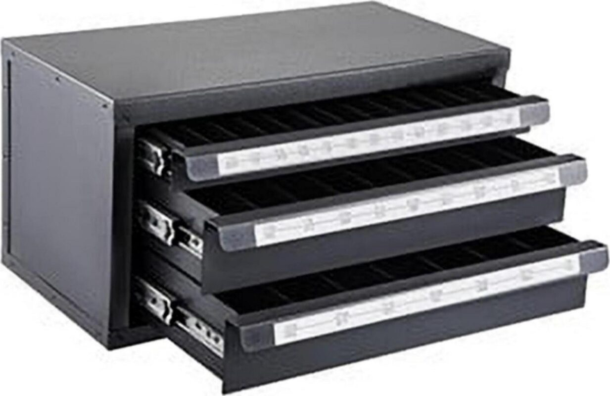 BENTISM Drill Bit Dispenser Cabinet Three-Drawer Organizer A to Z 27-Compartment - Image 9