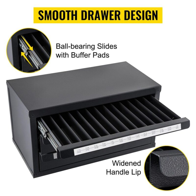 BENTISM Drill Bit Dispenser Cabinet Three-Drawer Organizer A to Z 27-Compartment - Image 6